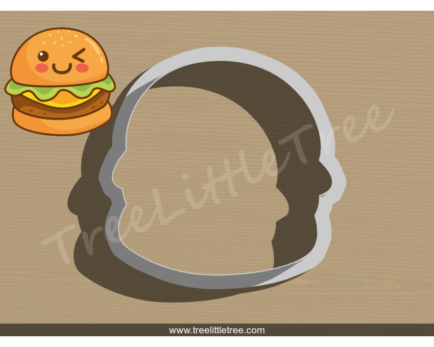 Hamburger Cookie Cutter. Summer Season Cookie Cutter. Burger Cookie Cutter