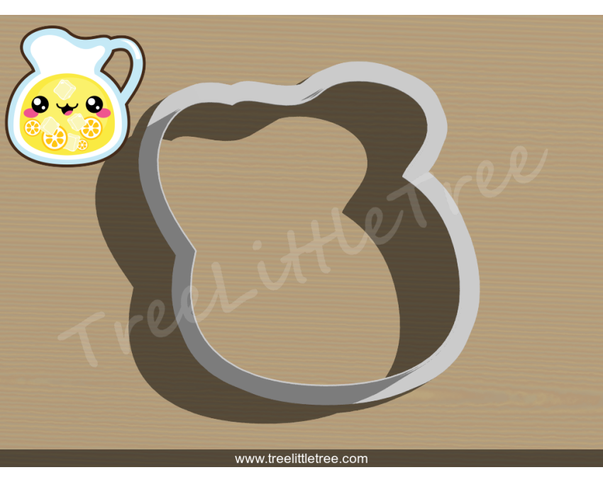 Cute Lemonade Pitcher Cookie Cutter. Summer Season Cookie Cutter. Lemonade Cookie Cutter