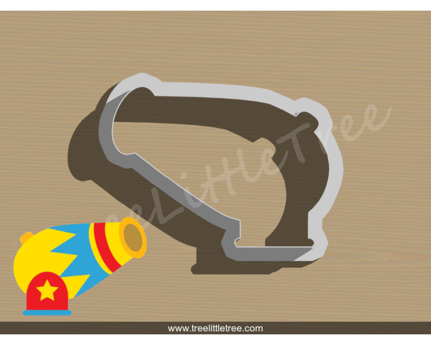 Circus Cannon Cookie Cutter. Baby Shower Cookie Cutter. Circus Baby Cookie Cutter