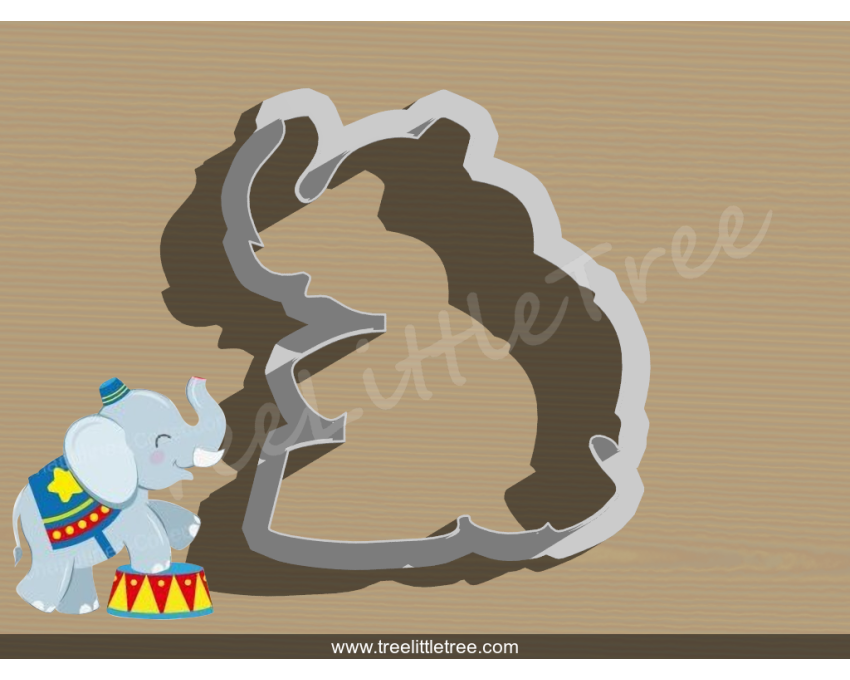 Circus Elephant Cookie Cutter. Baby Shower Cookie Cutter. Circus Baby Cookie Cutter
