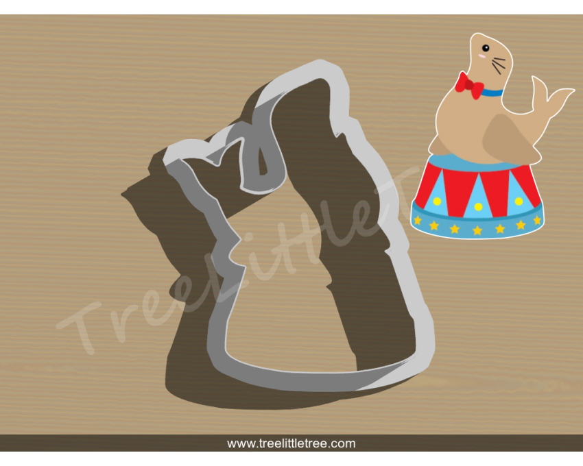 Circus Sea Lion Cookie Cutter. Baby Shower Cookie Cutter. Circus Baby Cookie Cutter