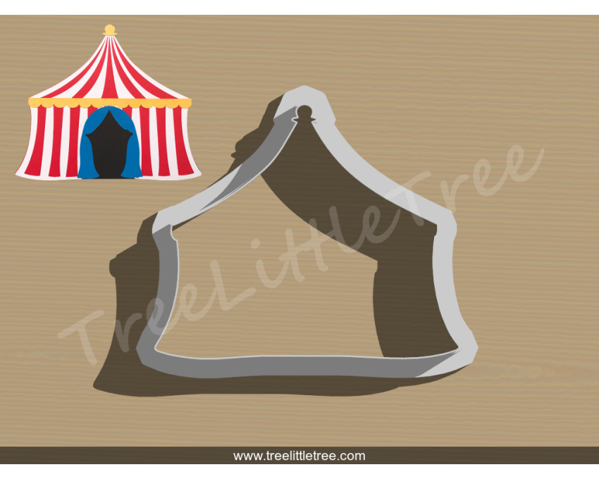Circus Tent Cookie Cutter. Baby Shower Cookie Cutter. Circus Baby Cookie Cutter