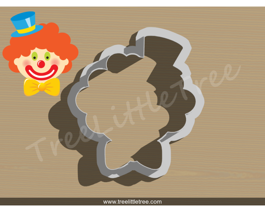 Circus Clown Cookie Cutter. Baby Shower Cookie Cutter. Circus Baby Cookie Cutter