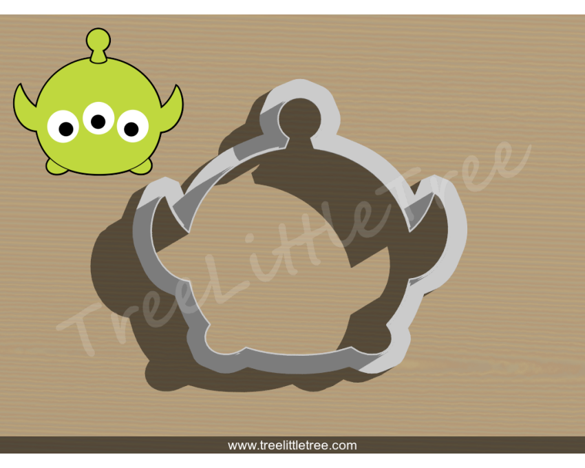 Toy Story Alien Tsum Tsum Cutter. Disney cookie cutter. Cartoon Cookie Cutter