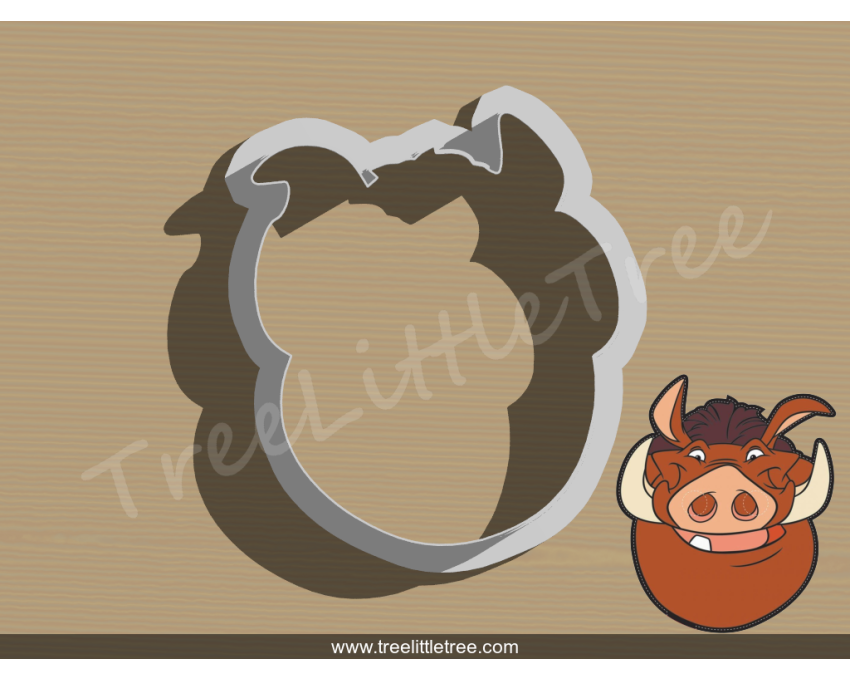 Pumbaa Head Cookie Cutter. Disney cookie cutter. Lion King Cookie Cutter