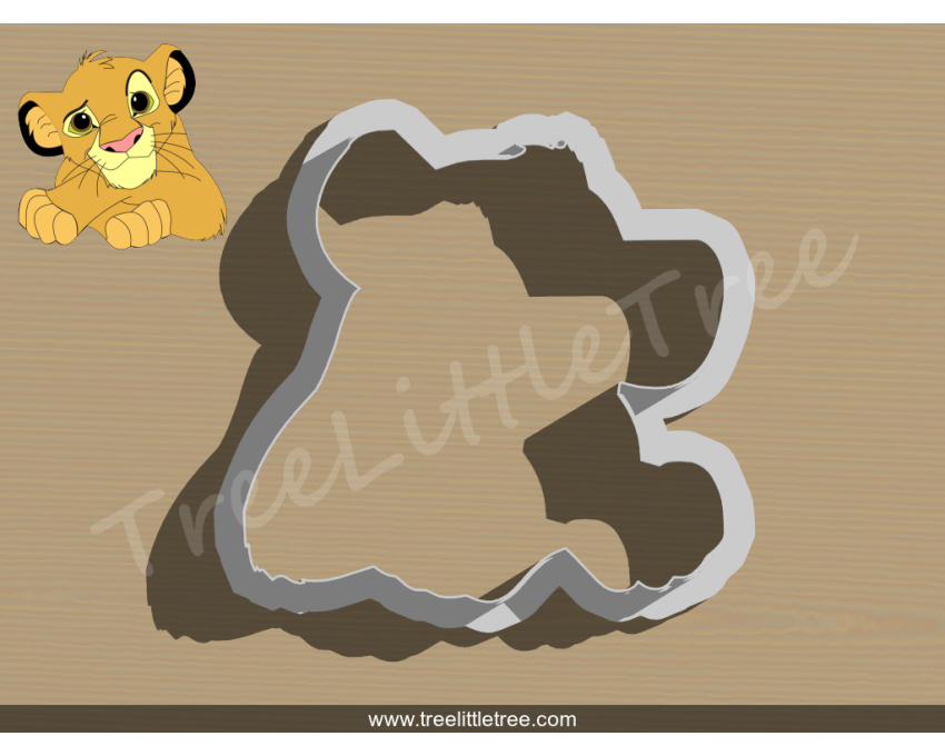 Simba Cookie Cutter. Disney cookie cutter. Lion King Cookie Cutter