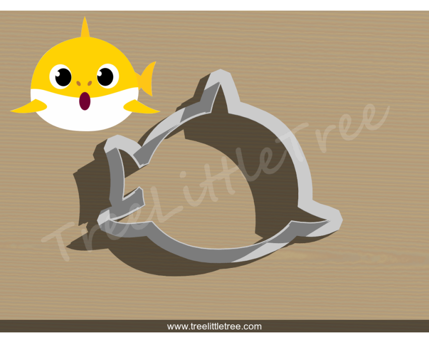 Baby Shark Style 2 Cookie Cutter. Baby Shark cookie cutter. Pinkfong Cookie Cutter