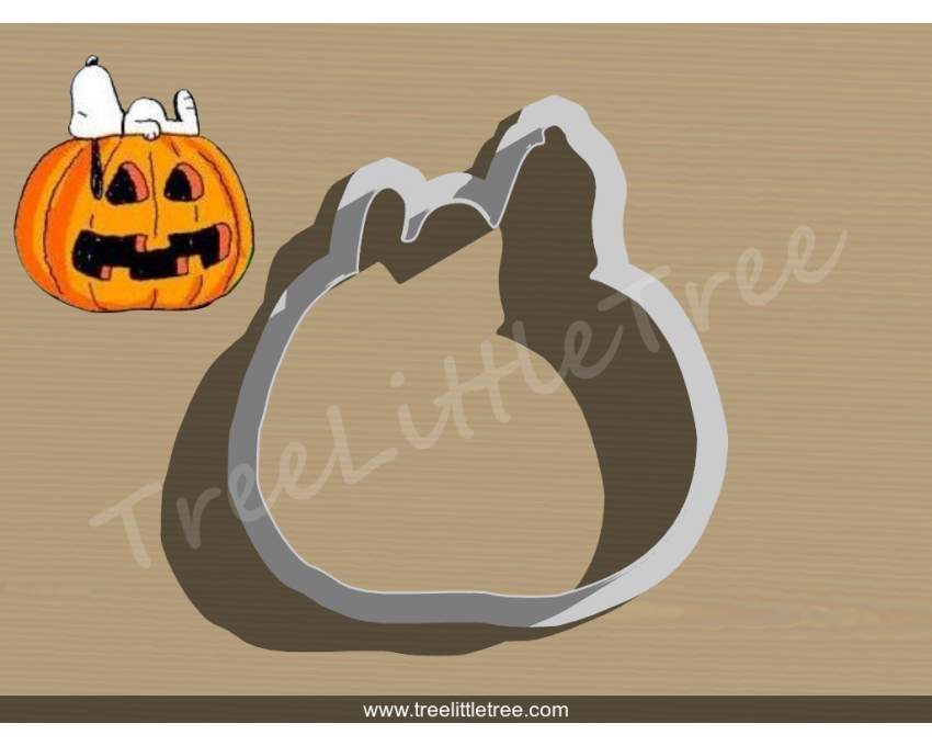 Snoopy on Pumpkin Cookie Cutter. Fall Season Cookie Cutter. Thanksgiving Cookie Cutter. Halloween Cookie Cutter