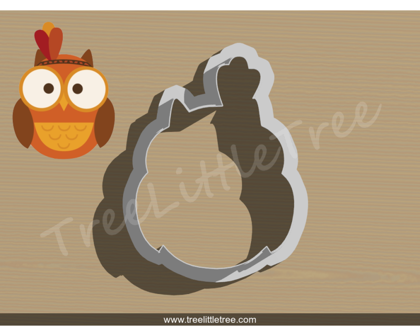 Native Owl Cookie Cutter. Fall Season Cookie Cutter. Thanksgiving Cookie Cutter