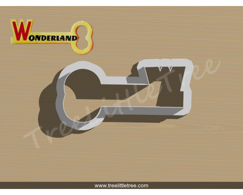 Golden key Style 1 Cookie Cutter. Alice in Wonderland Cookie Cutter