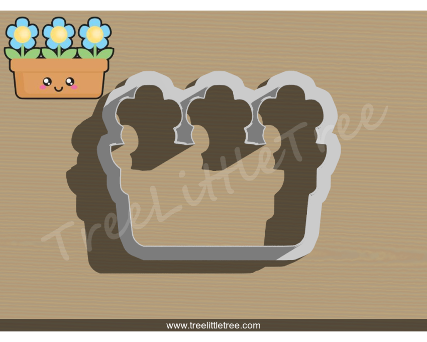 House Plant Style 2 Cookie Cutter. Plant Cookie Cutter. Flower Cookie Cutter