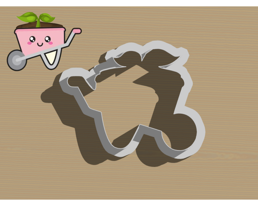 Yard Cart Cookie Cutter. Garden Theme Cookie Cutter