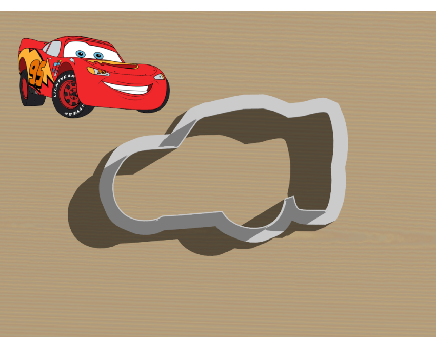 Lightning McQueen Cookie Cutter. Disney Cookie Cutter. Cartoon Cookie Cutter