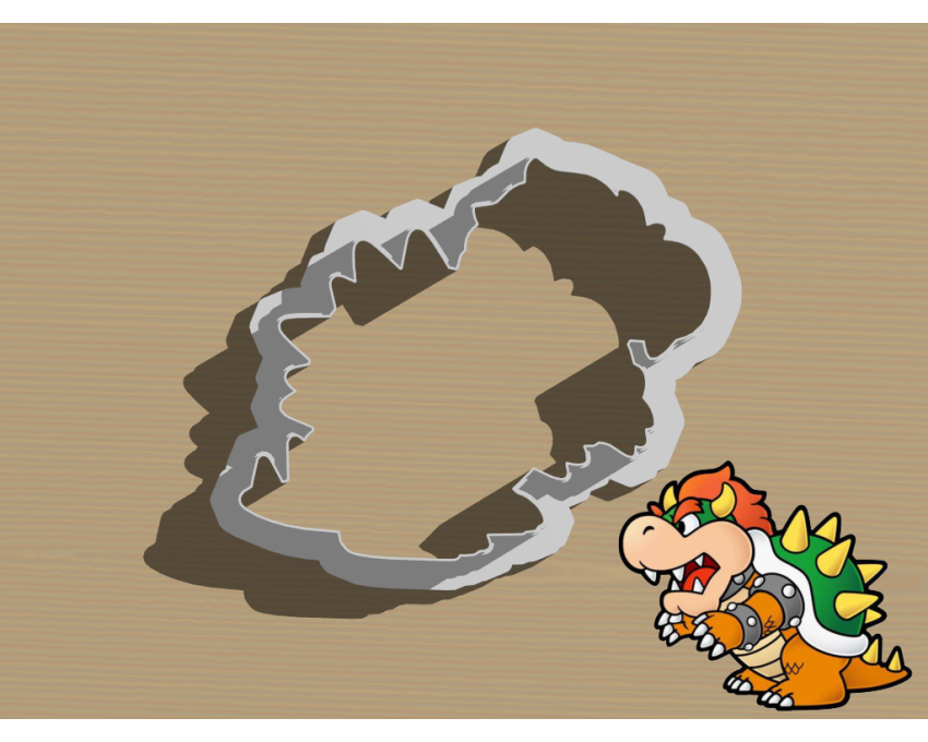 Bowser Cookie Cutter. Super Mario Cookie Cutter