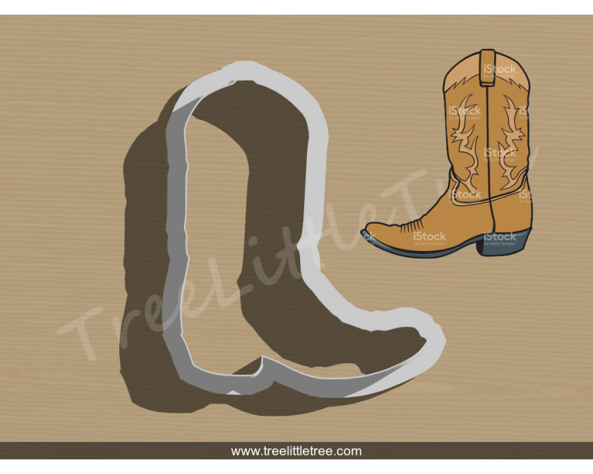 Cowboy Boot Cookie Cutter. Unique Cookie Cutter