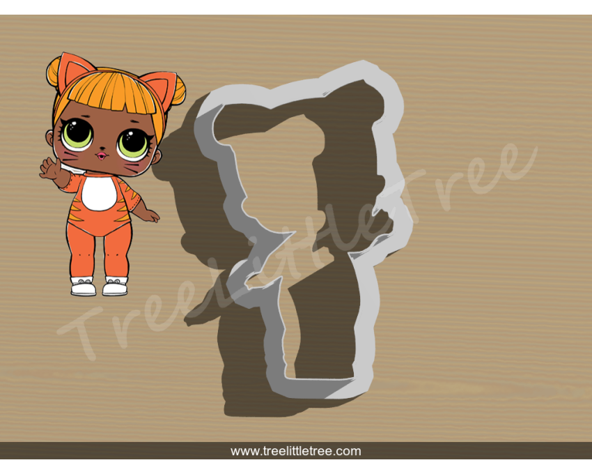 Baby Cat Full Body Cookie Cutter. LOL Dolls Cookie Cutter