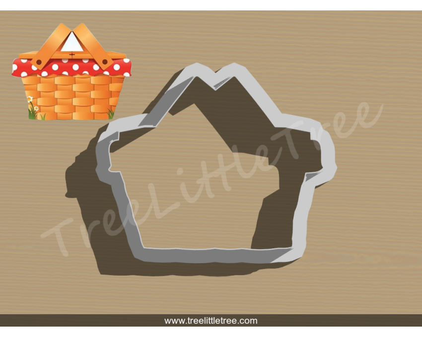 Picnic Basket Cookie Cutter. Unique Cookie Cutter