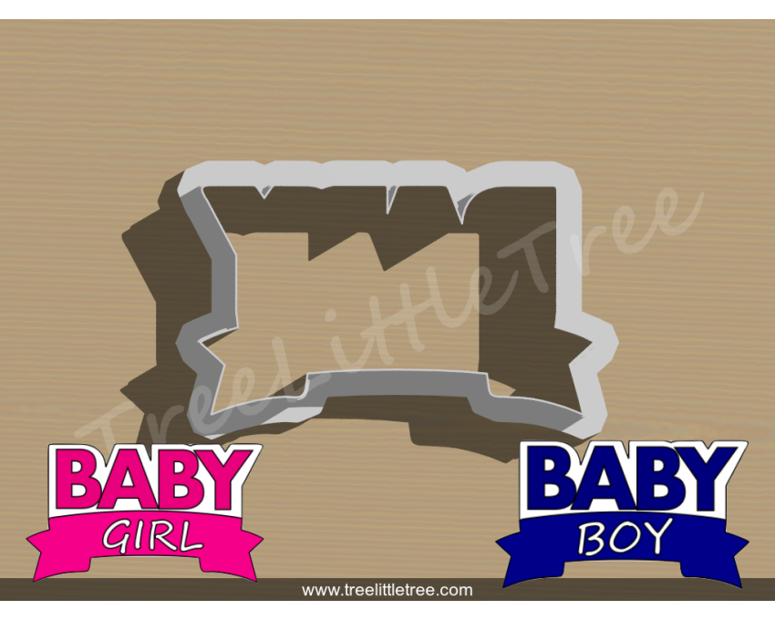 Baby Plaque Cookie Cutter. Baby Shower Cookie Cutter