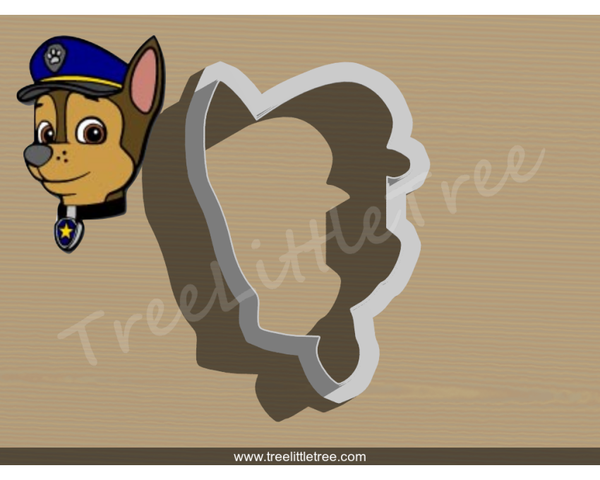 Chase  Style 2 Cookie Cutter. Cartoon Cookie Cutter. PAW Patrol Cookie Cutter