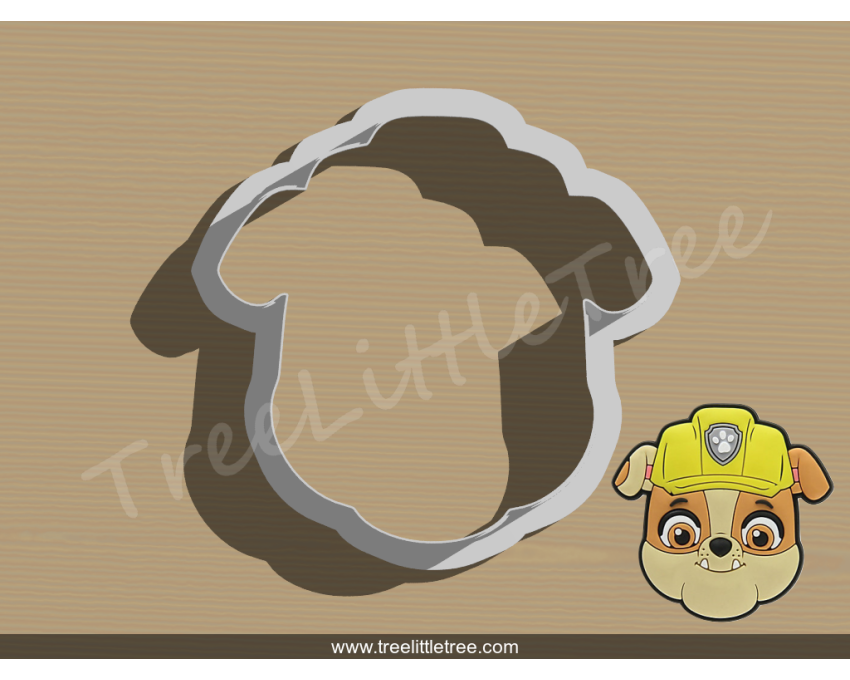 Rubble Cookie Cutter. Cartoon Cookie Cutter. PAW Patrol Cookie Cutter