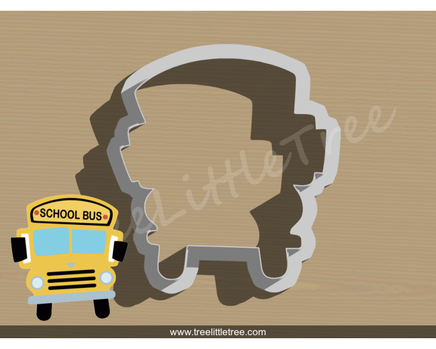 School Bus Front Cookie Cutter. Car Cookie Cutter
