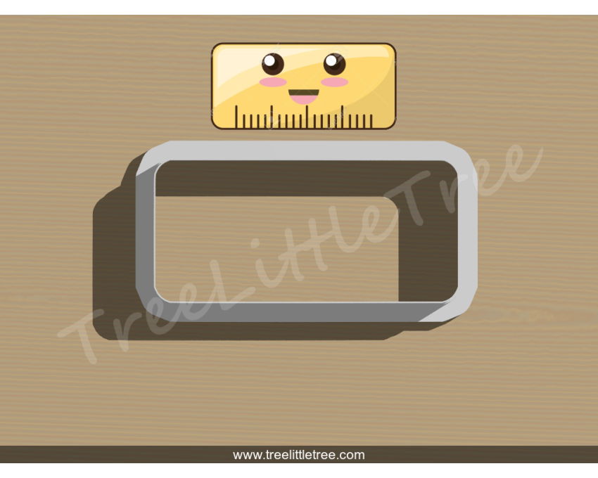Ruler Plaque Cookie Cutter. School/Grad Cookie Cutter