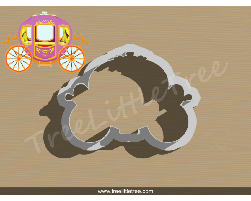 Cinderella Carriage Cookie Cutter. Cartoon Cookie Cutter. Disney Cookie Cutter