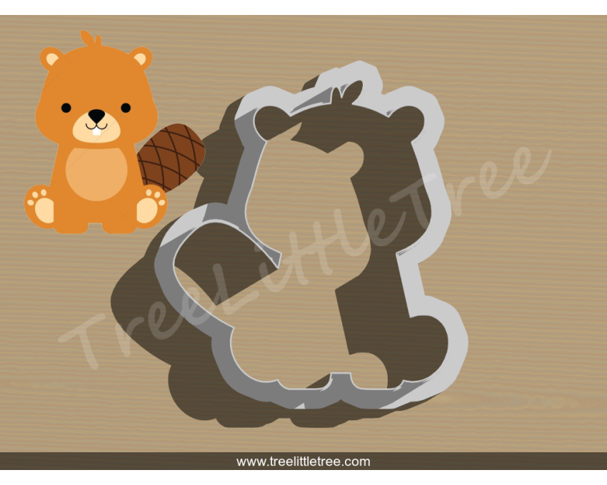 Baby Beaver Cookie Cutter. Baby Shower Cookie Cutter. Jungle Baby  Cookie Cutter