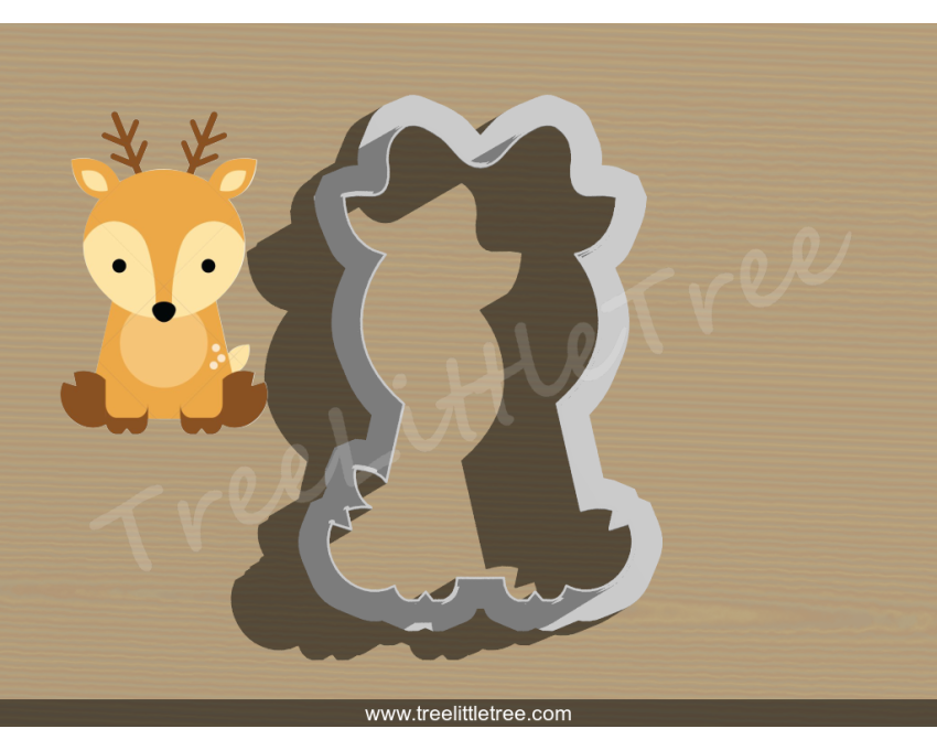 Baby Deer Cookie Cutter. Baby Shower Cookie Cutter. Jungle Baby  Cookie Cutter