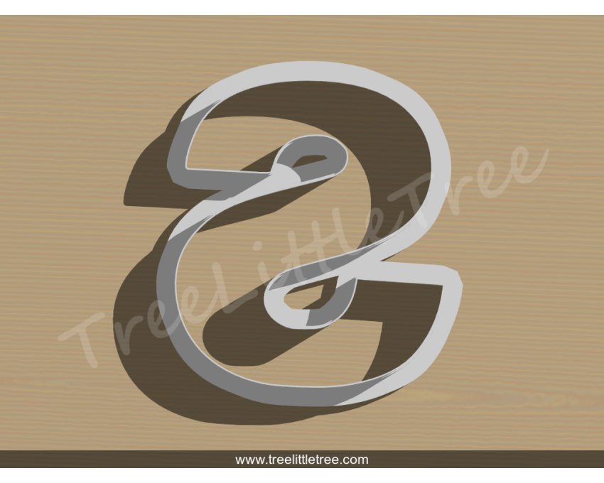 Letter S Cookie Cutter. Alphabet Cookie Cutter