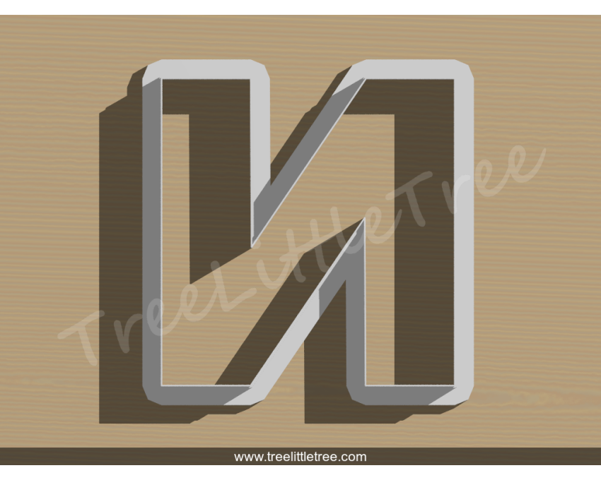 Letter N Cookie Cutter. Alphabet Cookie Cutter