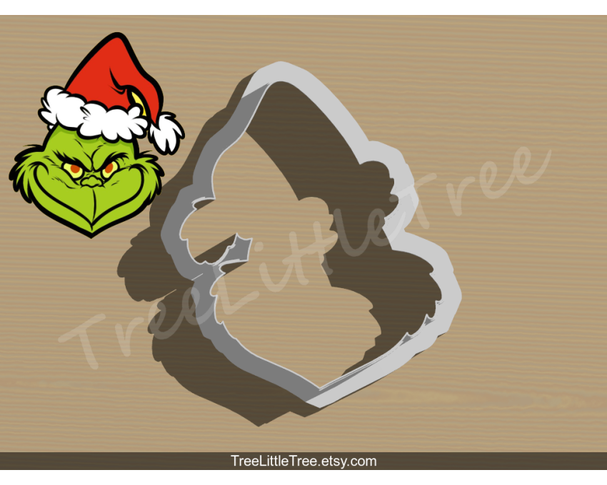 Christmas Grinch Cookie Cutter. Christmas Cookie Cutter