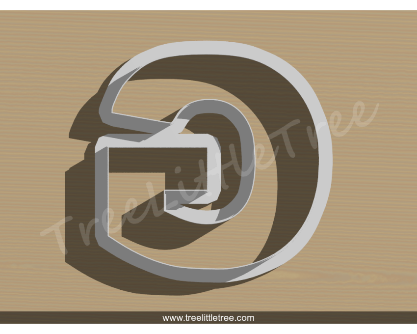 Letter G Cookie Cutter. Alphabet Cookie Cutter