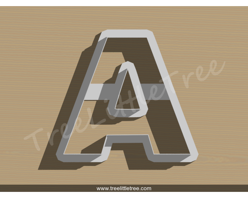 Letter A Cookie Cutter. Alphabet Cookie Cutter