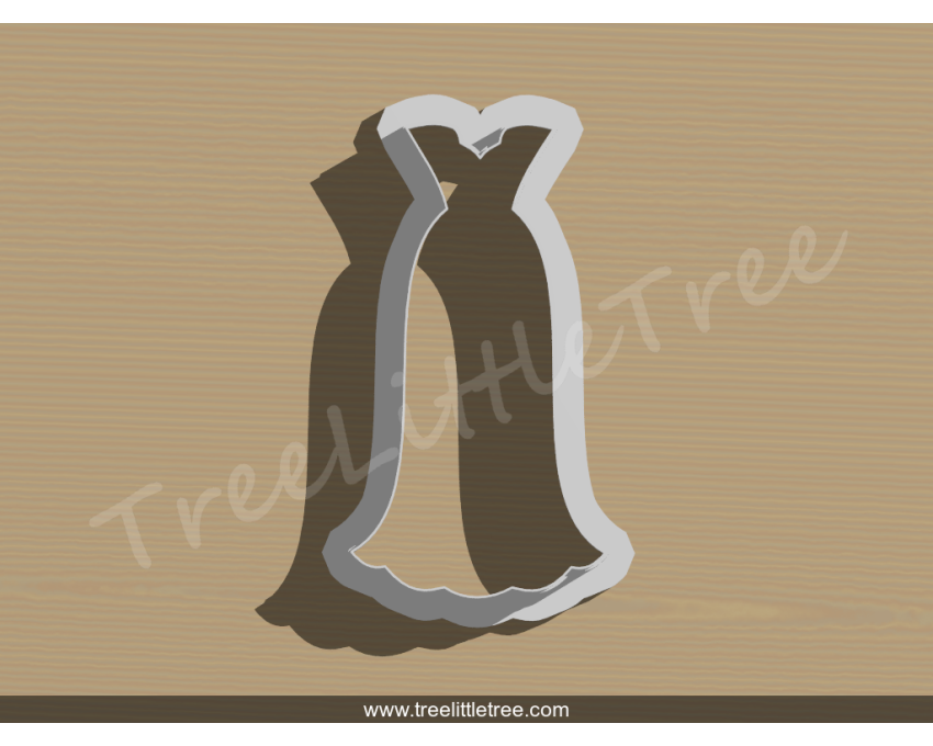 Wedding Dress Style 6 Cookie Cutter. Wedding Cookie Cutter