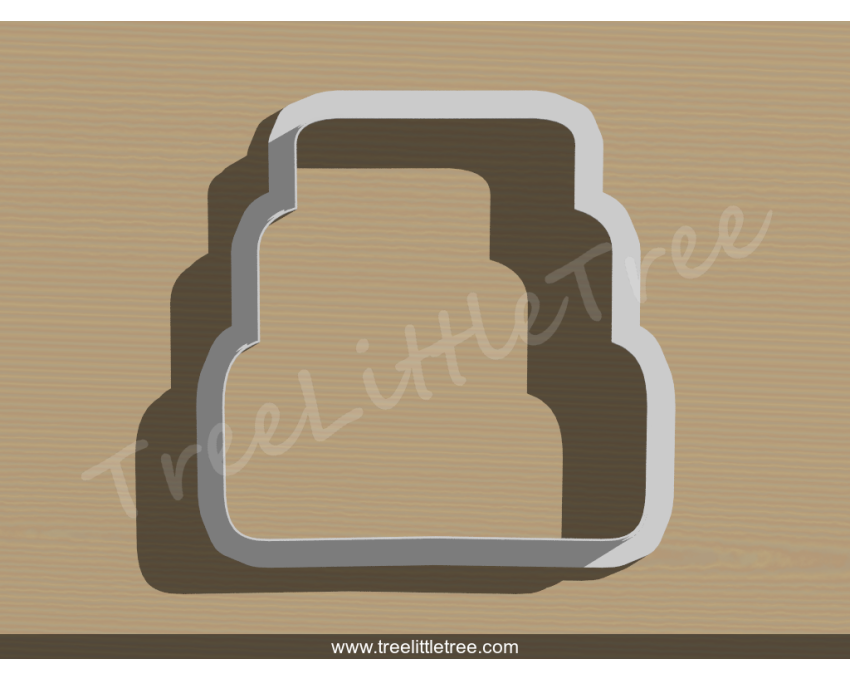 Stacked Suitcase Cookie Cutter. Unique Cookie Cutter