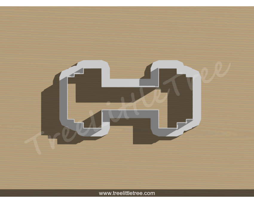 Dumbbell Cookie Cutter. Sports Cookie Cutter