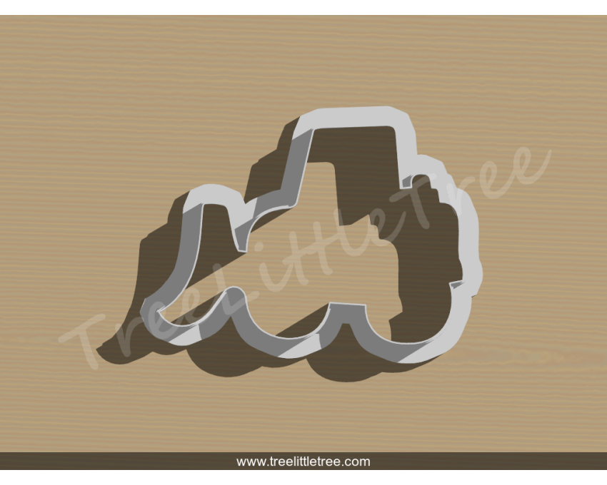 Front Load Truck Cookie Cutter. Car Cookie Cutter. Construction Truck Cookie Cutter