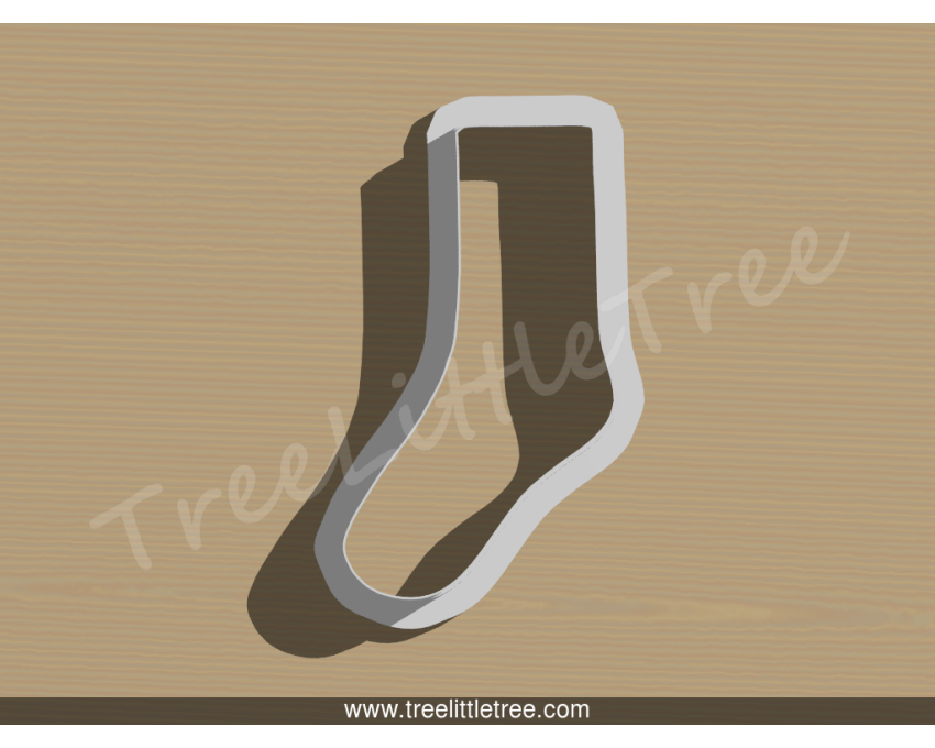 Sock Style 2 Cookie Cutter. Unique Cookie Cutter