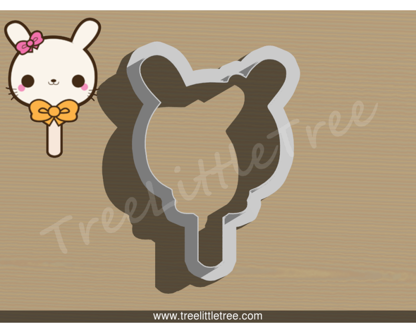 Bunny Pop Cookie Cutter. Easter Cookie Cutter. Animal Cookie Cutter