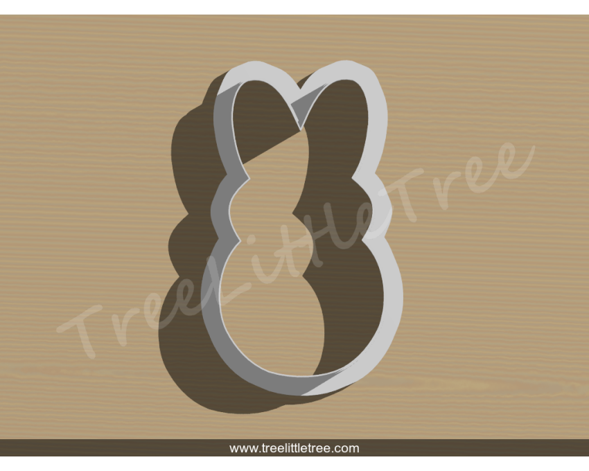 Peeps Bunny Cookie Cutter. Easter Cookie Cutter
