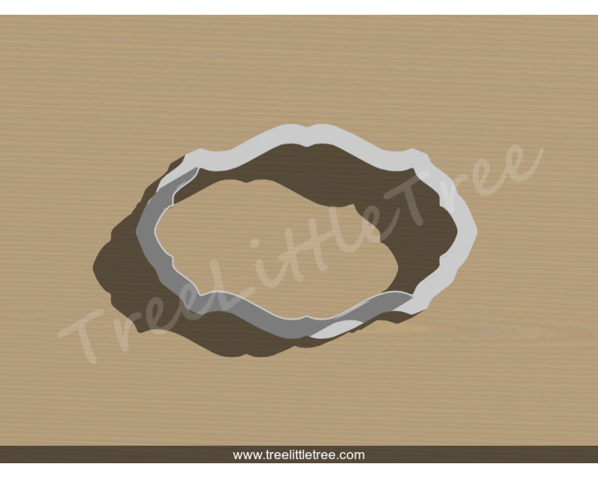 Plaque Style 11 Cookie Cutter.Unique Cookie Cutter