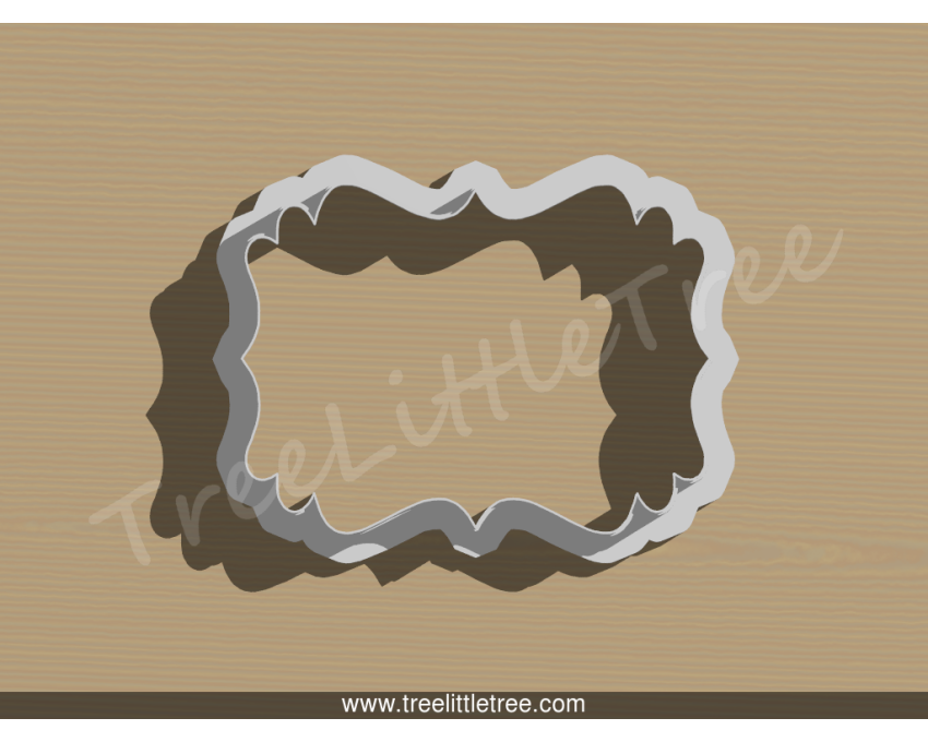 Plaque Style 9 Cookie Cutter.Unique Cookie Cutter