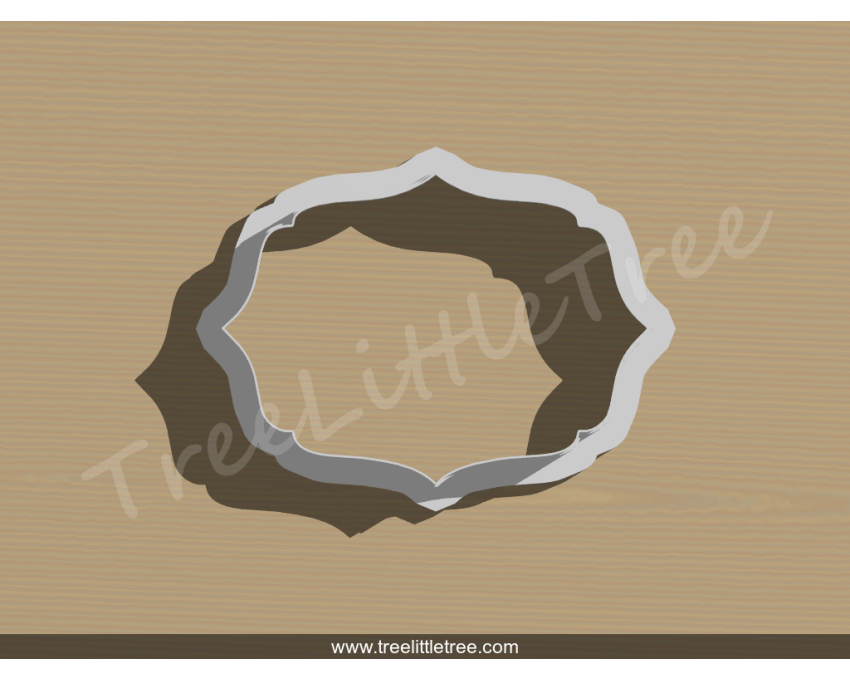 Plaque Style 12 Cookie Cutter.Unique Cookie Cutter