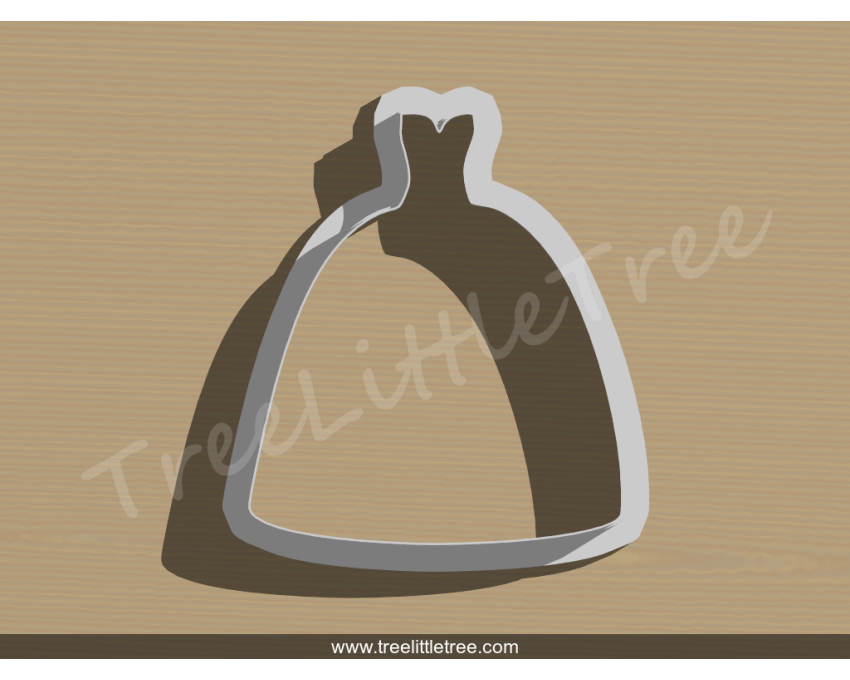 Wedding Dress Style 4 Cookie Cutter. Wedding Cookie Cutter