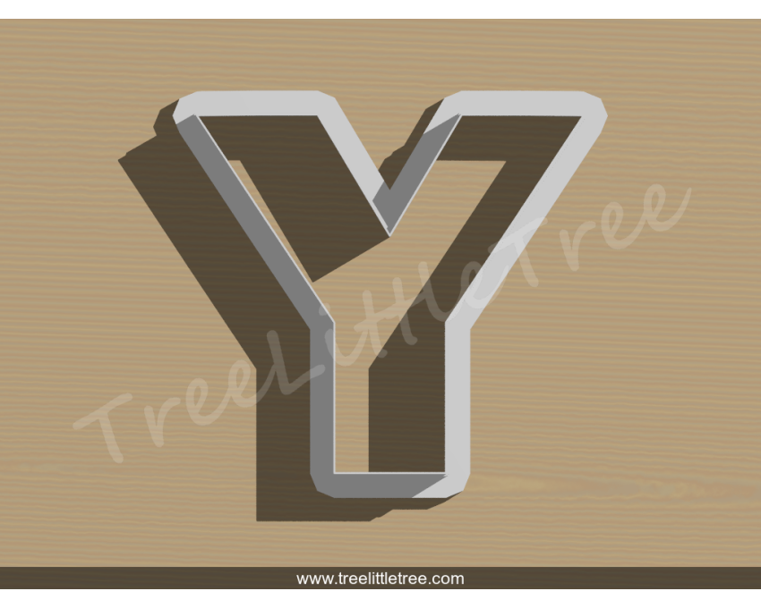 Letter Y Cookie Cutter. Alphabet Cookie Cutter