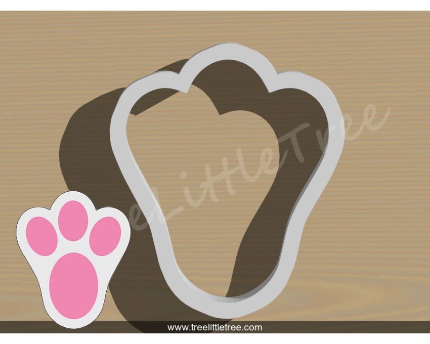 Bunny Paw Print Cookie Cutter. Easter Cookie Cutter