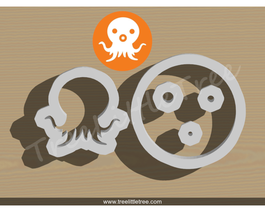 Octonauts Logo Fondant Cutter Cookie Cutter. Cartoon Fondant Cutter