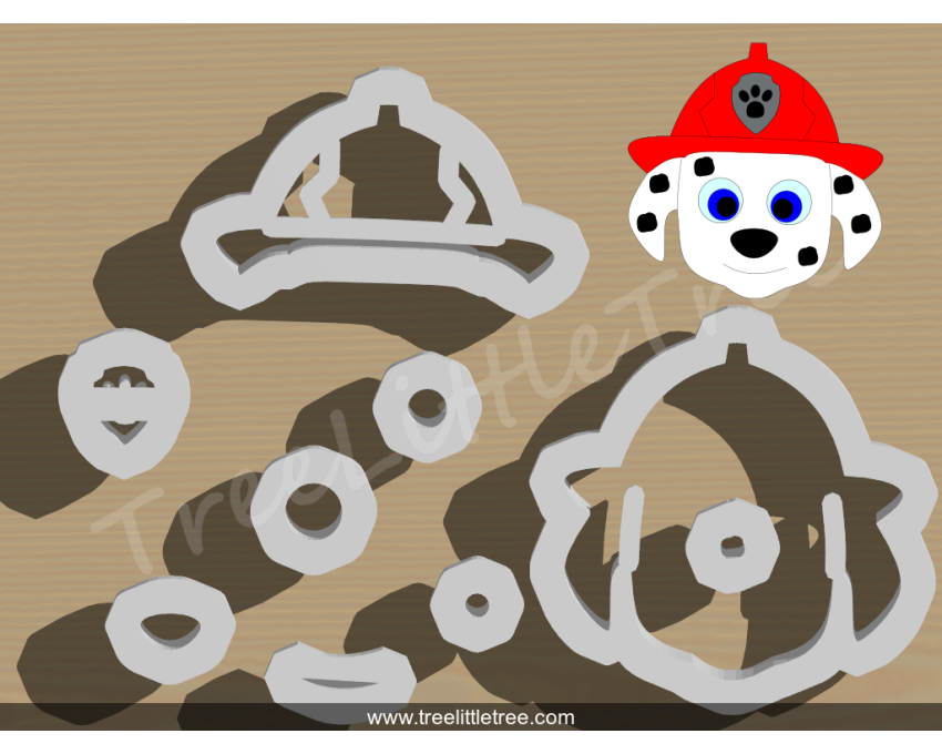Marshall Fondant Cutter. Cartoon Fondant Cutter. PAW Patrol Fondant Cutter