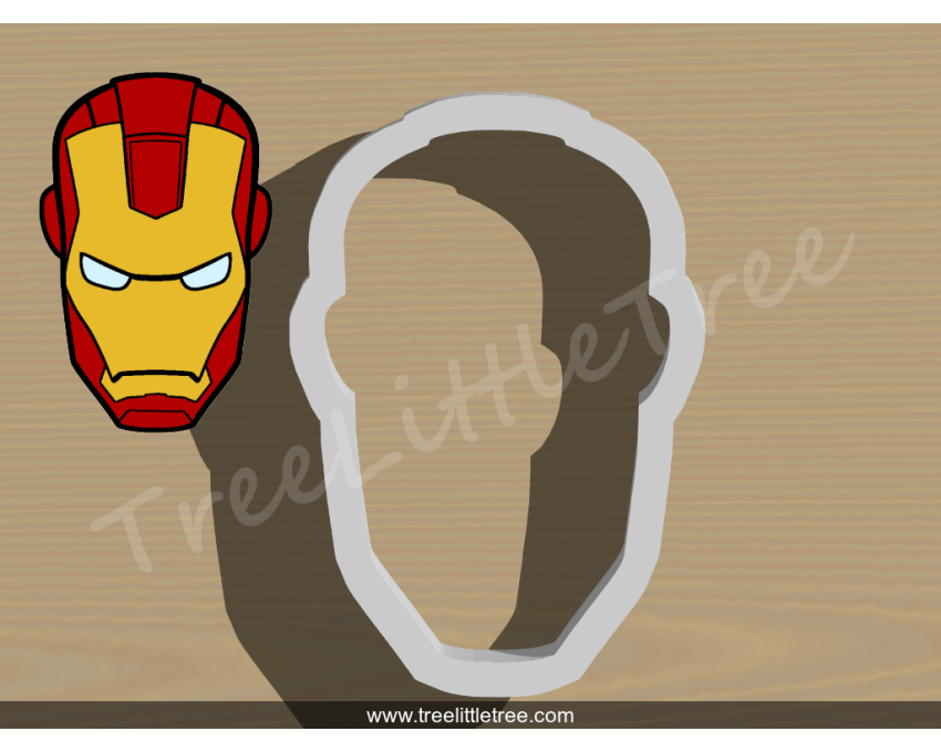 Iron Man Head Cookie Cutter. Super Hero Cookie Cutter